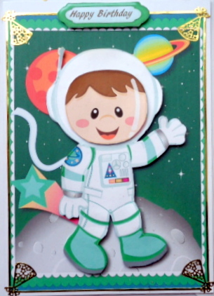 Lovely Brown Haired Space Cadet Birthday Boy, . by Mary Murphy