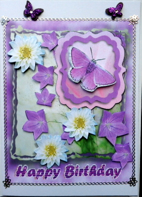 Purple Birthday Flowers by Mary Murphy