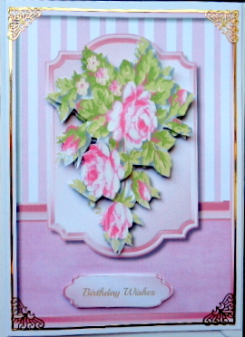 Beautiful Roses in a Rose Gold Frame  by Mary Murphy