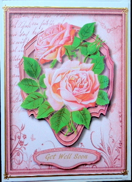 Lovely Pink Roses on a Ornate Plate by Mary Murphy