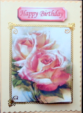 Pretty Pink Roses for You! Heart Side Stackers by Mary Murphy