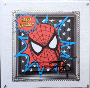 Spider Web Mask with Spider and Stars Pyramids by Mary Murphy