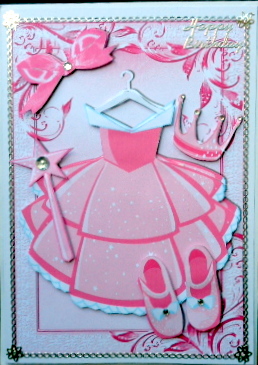 Pink Princess Party Dress with Tiara and Wand by Mary Murphy
