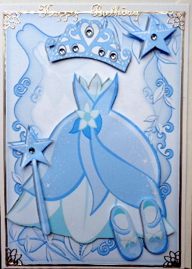 Pretty Blue Princess Dress with Tiara and Shoes by Mary Murphy