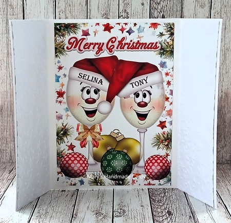 Funny Face Glasses  Christmas Gate Fold  by Mary Thomsen