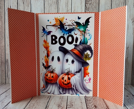 Gatefold Halloween Cute Pair Of Ghosts (FOUR) Featured Gallery Photo