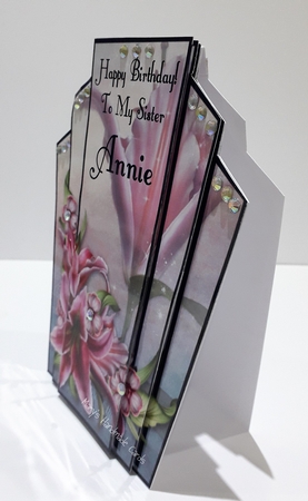 Art Deco Stacker Topper - Stargazer Lilies by Mary Thomsen