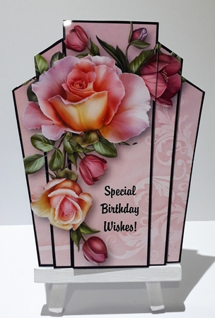 Art Deco Stacker Topper - Romantica Roses Pink by Mary Thomsen