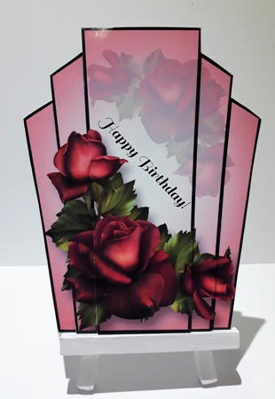 Art Deco Stacker - Passionara Roses by Mary Thomsen