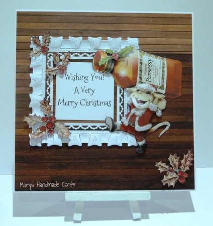 Mr Christmas Brandy Mouse Decoupage Sheet by Mary Thomsen