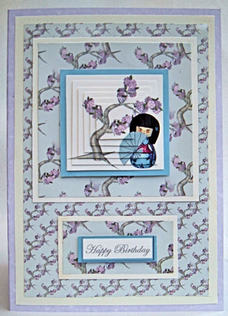 Oriental Doll (blue) Pyramid by Mary Trueman
