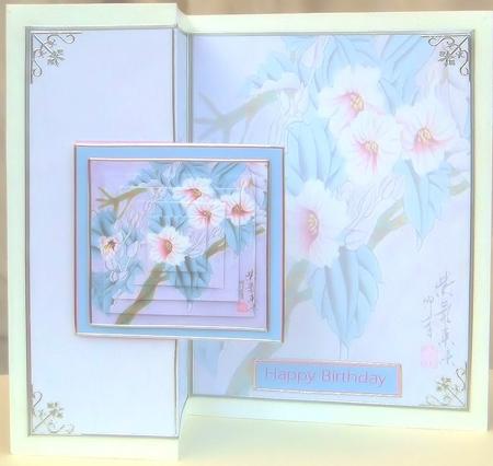 Oriental Flowers Fold Back by Mary Trueman