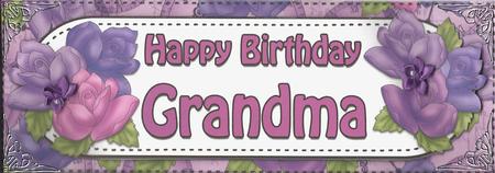 Large Dl Birthday Grandma Quick Card N 3D Decoupage by Mary Jane Harris