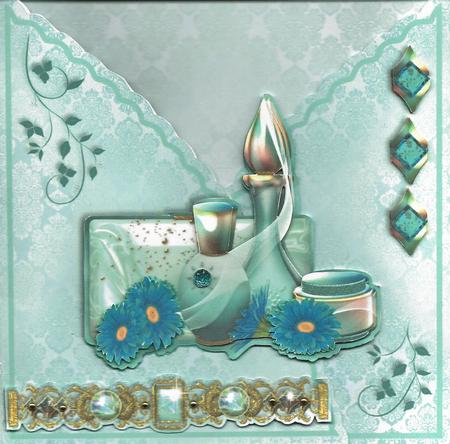 Curved Flap Gatefold Kit - Parfum Aqua by Mary Jane Harris