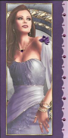Art Deco Lady Pearl Large Dl (lilac) by Mary Jane Harris