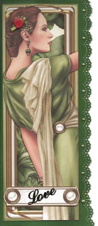 Art Deco Lady Pandore Dl (green) by Mary Jane Harris