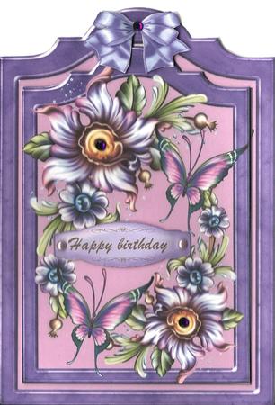 Lovely Flora Flowers in a Ornate Frame by Mary Jane Harris