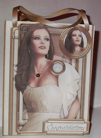 Art Deco Lady Cream Mini Bags by Mary Jane Harris