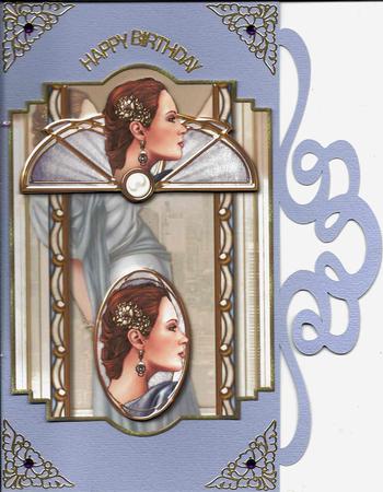 Art Deco Lady Pandore Lilac Topper by Mary Jane Harris