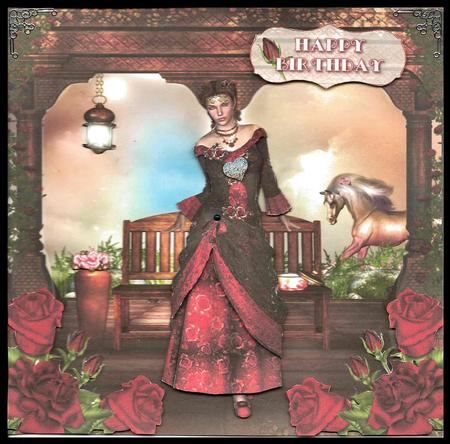 Vintage Rose Lady and Her Horse Mini Kit by Mary Jane Harris