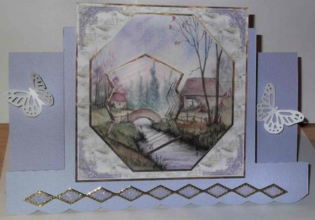 New Home Beside the River Card Front by Mary Jane Harris