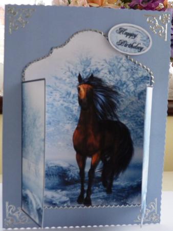 Wild Horse Winter Scenery by Mary Tidbury
