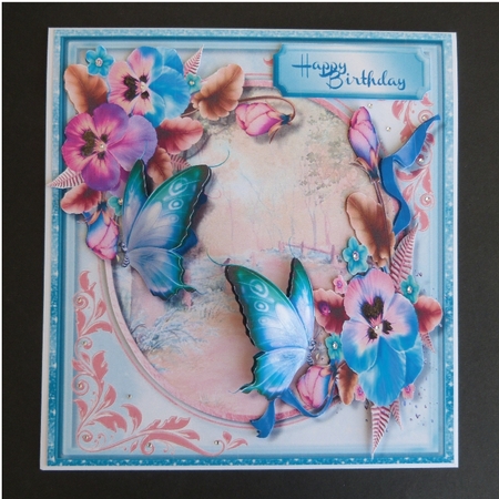 Beautiful Pansys and Butterflies Mini kIT by Maureen Garrigan