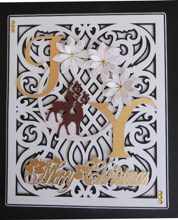 Joy Reindeer Card, All formats by Maureen Garrigan