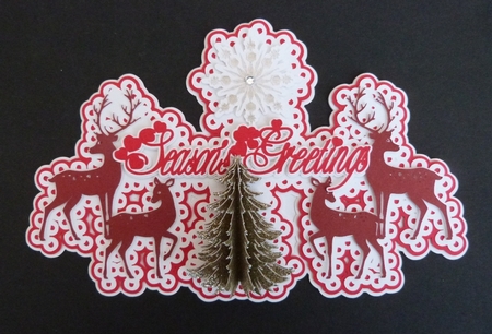 Reindeer Tree Card, All formats by Maureen Garrigan