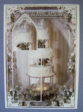 Wedding Cake and Lace Bookmark Keepsake Card Sheet by Maureen Garrigan