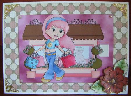She Loves to Shop Decoupage by Maureen Garrigan