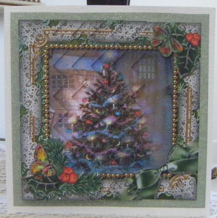 How Tree Looks Holly One Side 5in Zig Zag Stacker by Maureen Garrigan