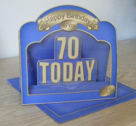 3D Ages 16 to 90 Birthday Single Window Pop Up Card by Maureen Garrigan