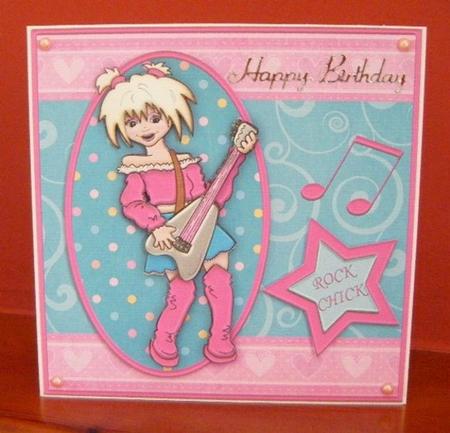 Teen Rock Chick Topper & Decoupage by Maureen Garrigan