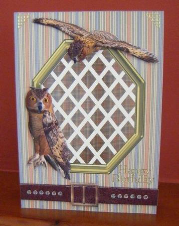 Owls - Trellis Card Kit by Maureen Garrigan