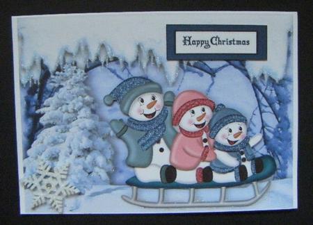 Fun in the Snow on a Sledge by Maureen Garrigan