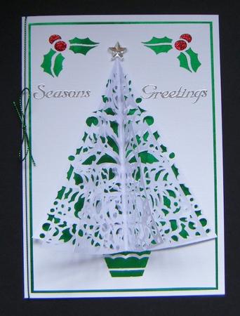 3D Lacy Christmas Tree Cameo by Maureen Garrigan