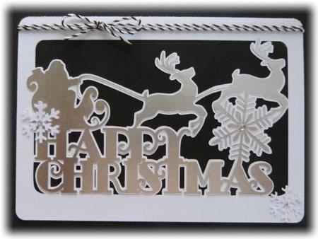 Happy Christmas From Santa Card Blank by Maureen Garrigan