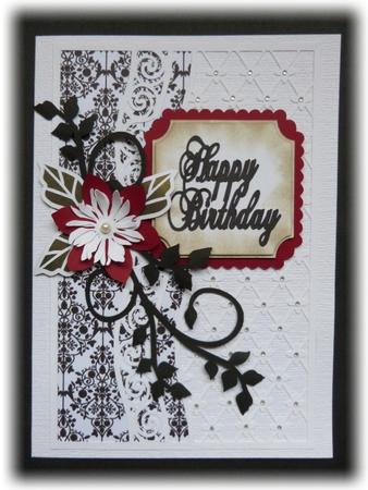 Lacy Mat With Flower And Flourish Topper 1 by Maureen Garrigan