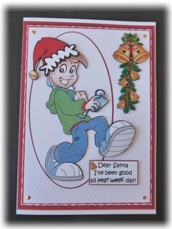 Teen Boy Writes to Santa by Maureen Garrigan