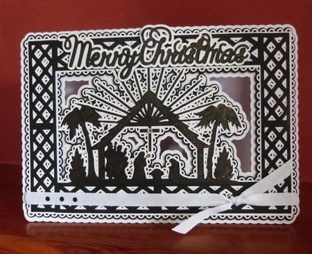 Scalloped Layered Nativity Card by Maureen Garrigan