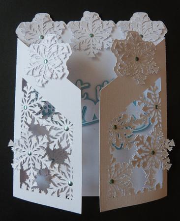 Frozen Snowflake Gatefold Card by Maureen Garrigan