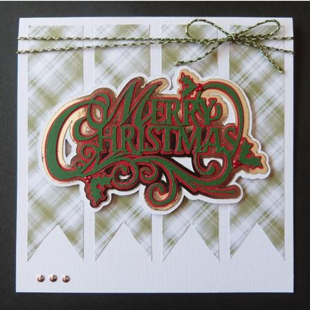 Merry Christmas with Flourish topper by Maureen Garrigan