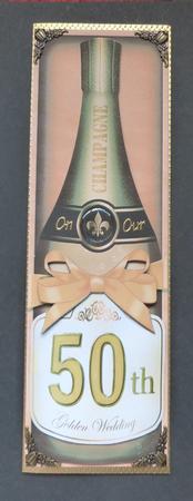 Large Dl Golden Anniversary Champers in a Box 3D Decoupage by Maureen Garrigan