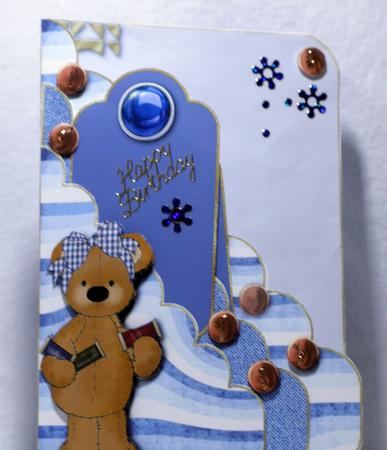 Teddy Bear Scalloped Pocket Card Kit by Maurine Tapscott