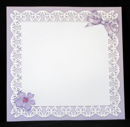 Pretty Viola 8 x 8 Insert Panel and Greetings by Maurine Tapscott