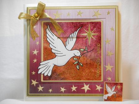 8 x 8 Xmas Dove Tunnel Card Kit by Maurine Tapscott