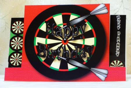 Birthday Dartboard Stagger Card by Maurine Tapscott