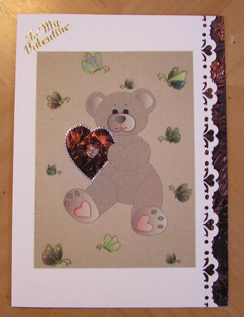 Teddy with Heart ( Gold Sheet ) by Maurine Tapscott