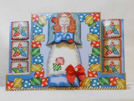 Patchwork Angel Popout Stepper Card by Maurine Tapscott